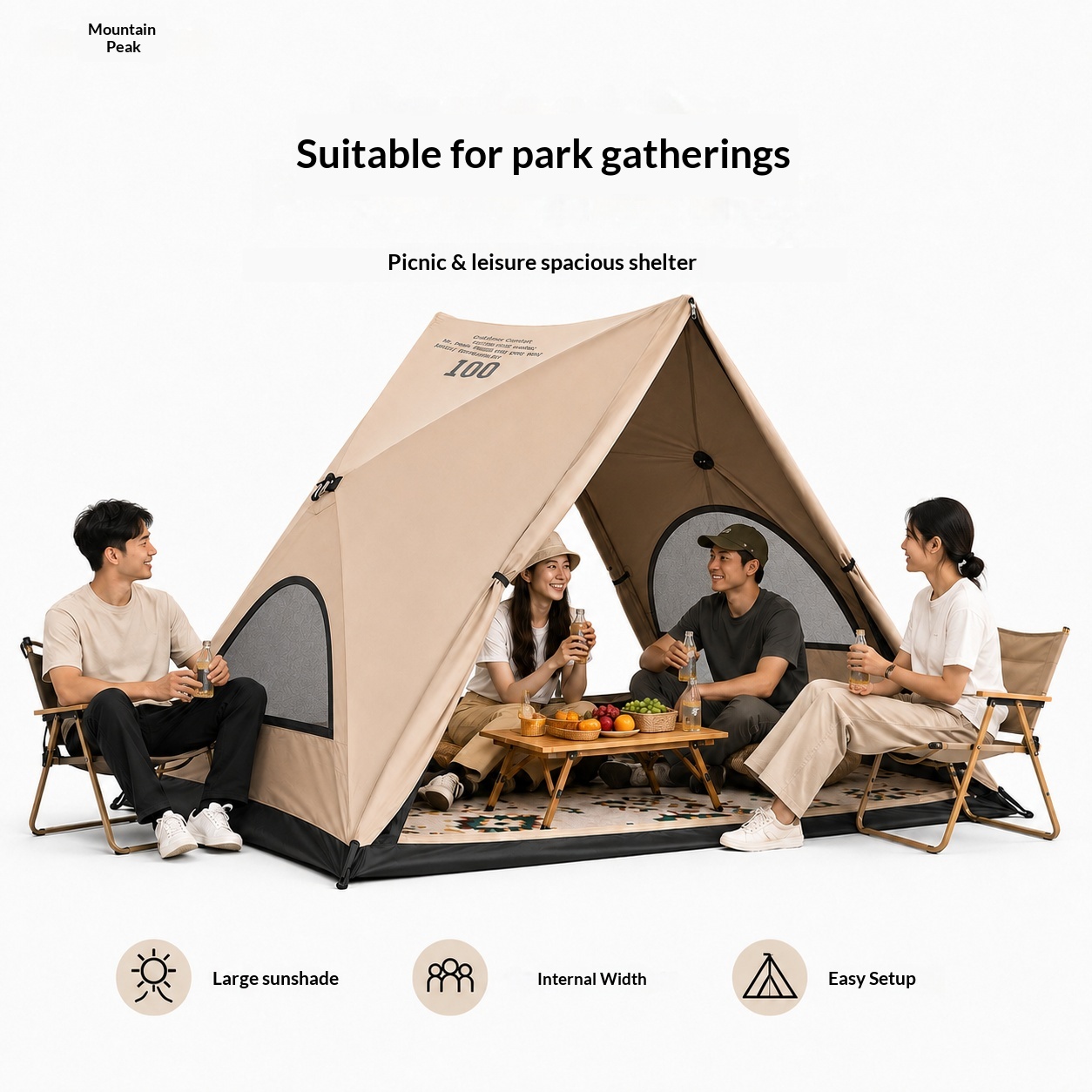 Camping Cooking Tent - Tenda Triangolare Automatica, Tenda da Campeggio