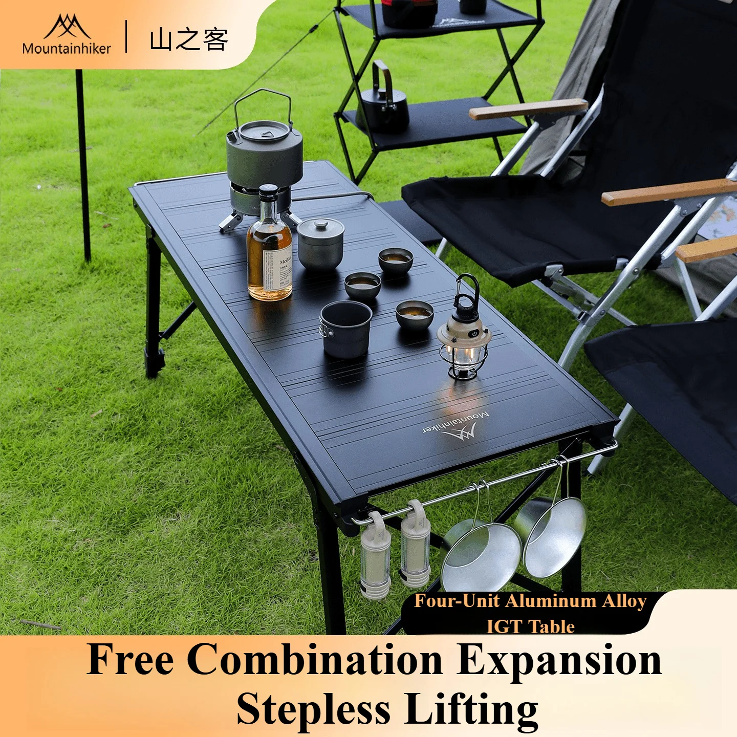 Camping Cooking Table Foldable - Mountainhiker campeggio pieghevole ascensore rimovibile multi