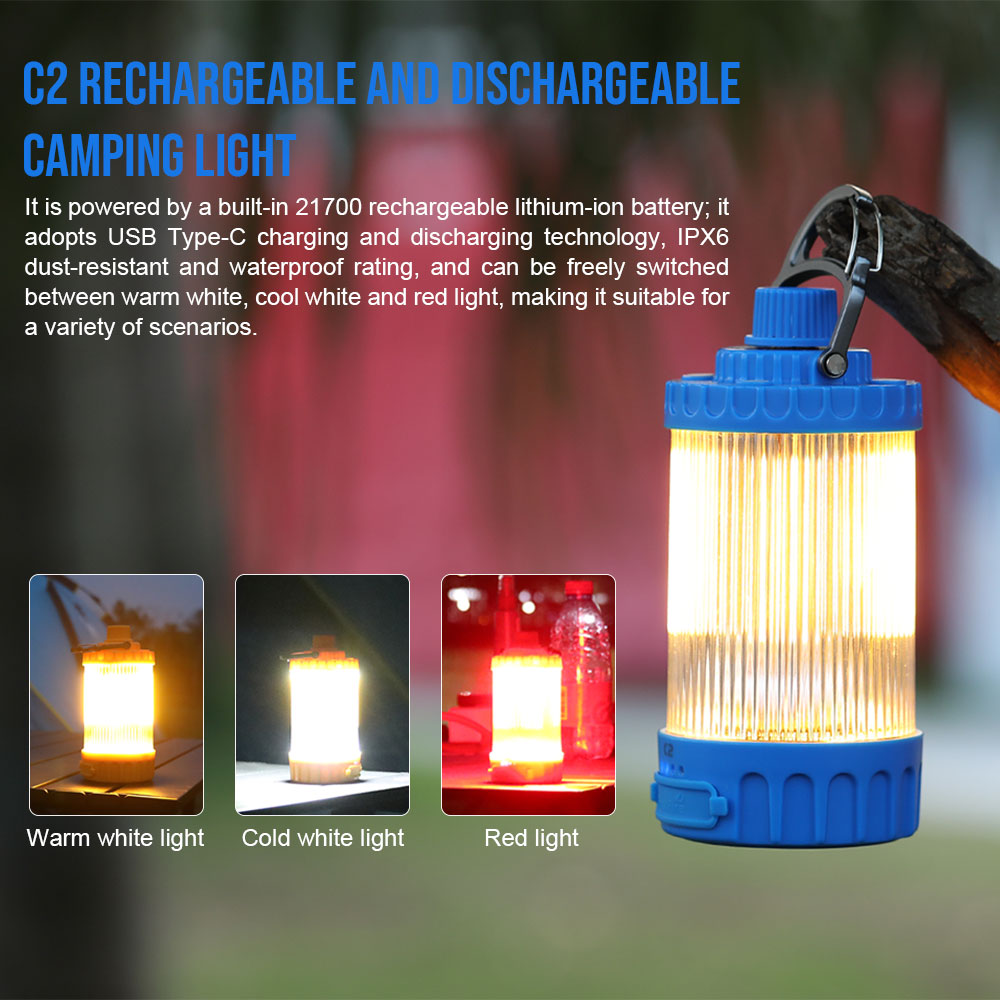 Camping Cooking Tent - Trustfire C2 USB ricaricabile LED luci