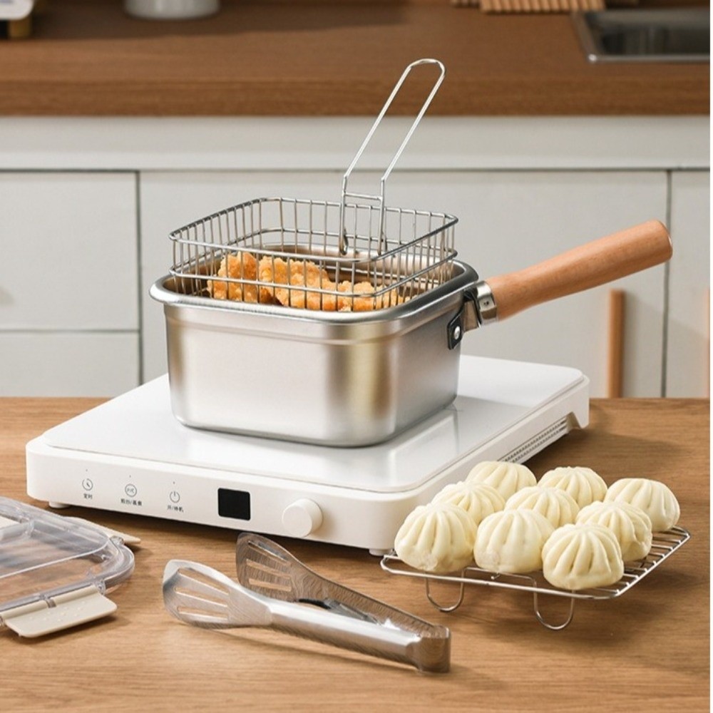 Camping Cooking Basket - Padella portatile in acciaio inossidabile di