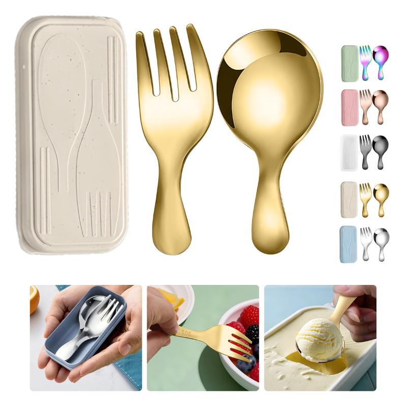 Camping Cooking - Set di stoviglie in acciaio inossidabile