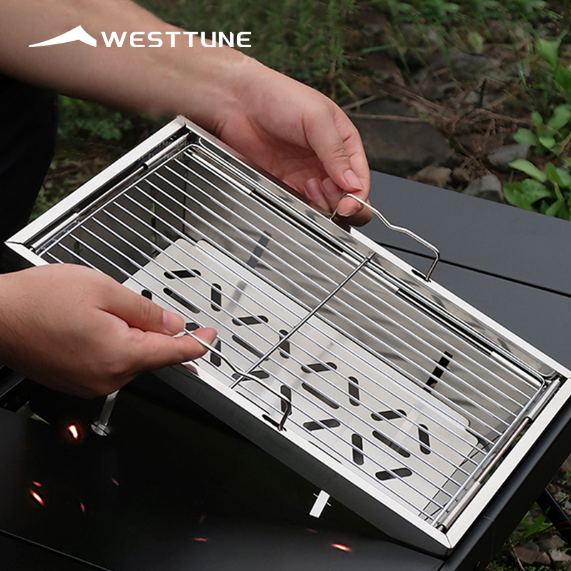 Camping Cooking Burner - WESTTUNE IGT Griglia per barbecue Pieghevole