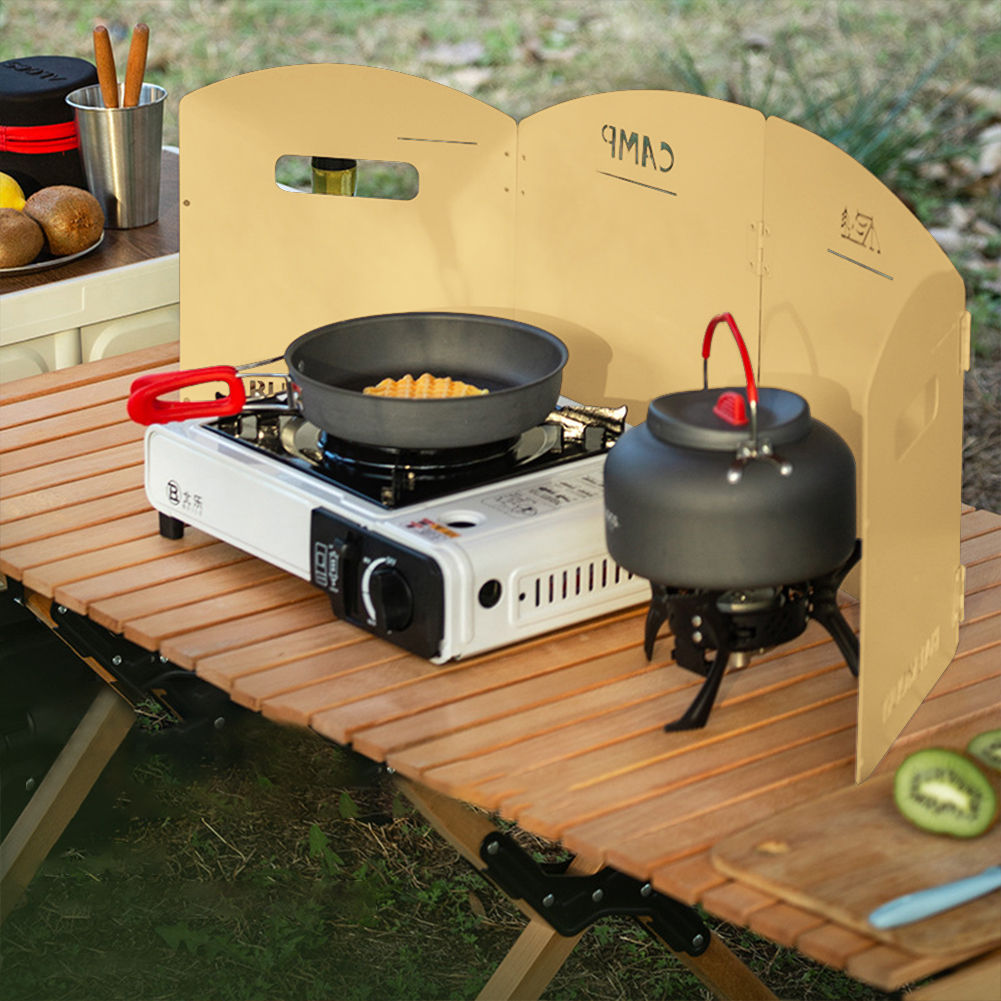 Camping Cooking Windscreen - Parabrezza pieghevole per fornello a gas