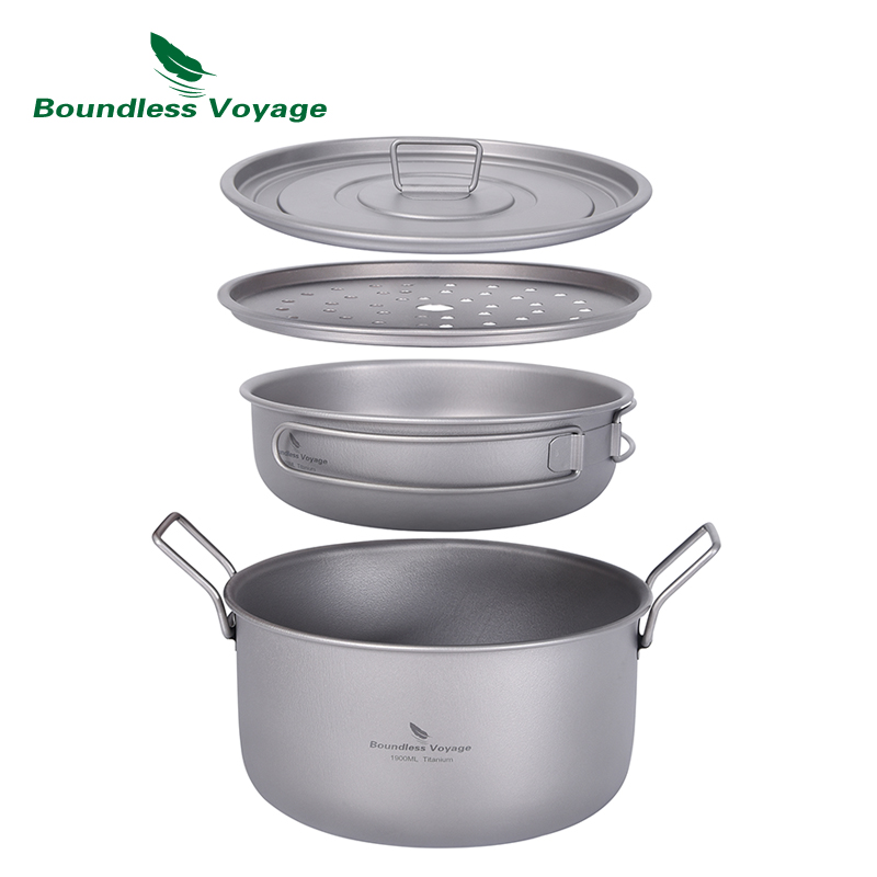 Camping Cooking Can - Boundless Voyage Camping Pentola da cucina