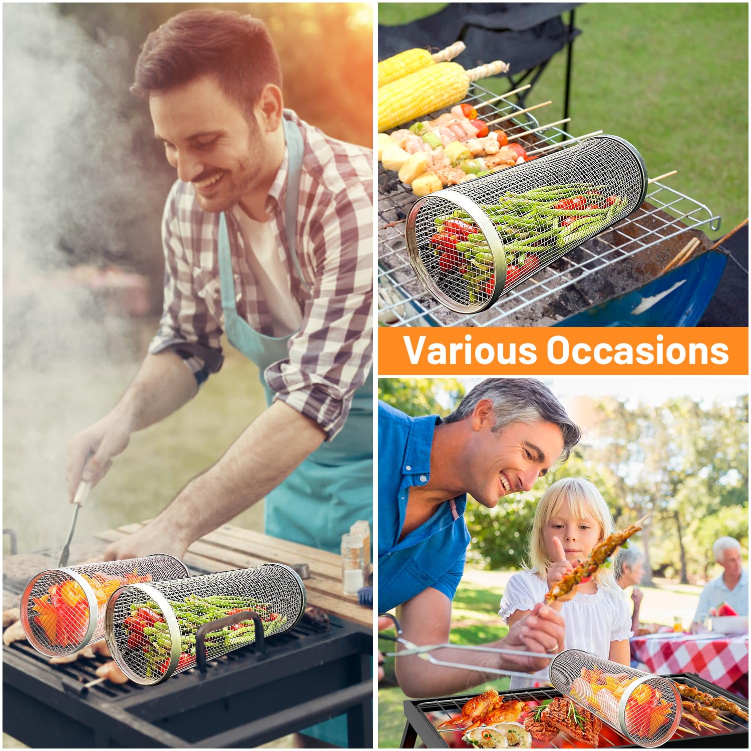 Cestini per grigliare da 2 pez - Camping Cooking Basket recensione e prezzo