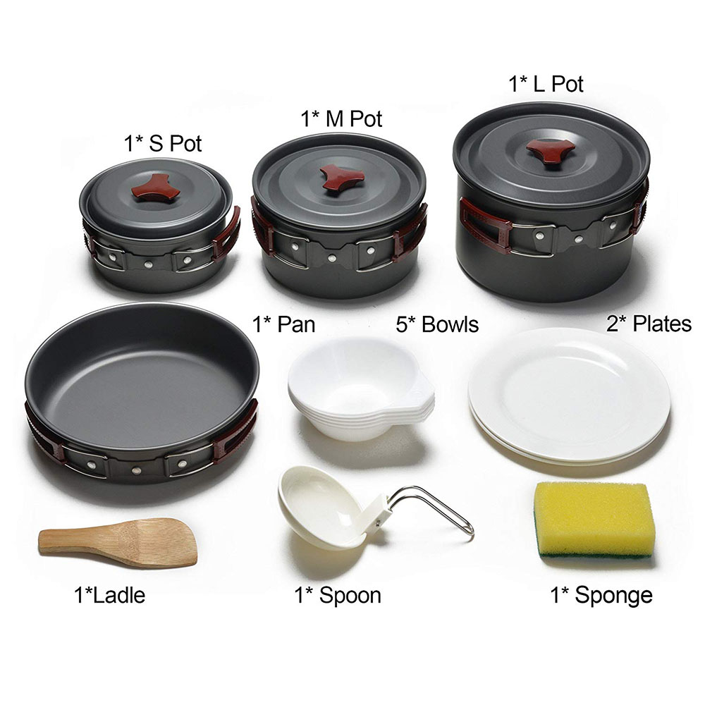 Kit di pentole da campeggio al - Camping Cooking Basket recensione e prezzo