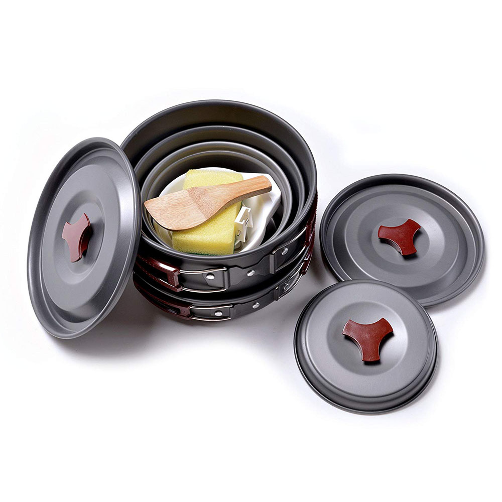 Kit di pentole da campeggio al - Camping Cooking Basket recensione e prezzo
