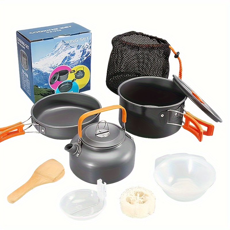 Set di pentole da campeggio in - Camping Cooking Equipment Bag recensione e prezzo